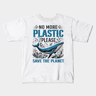 No More Plastic Please Science Earth Day Kids T-Shirt